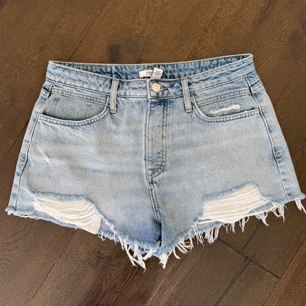 Forever 21 Light Wash Denim Short